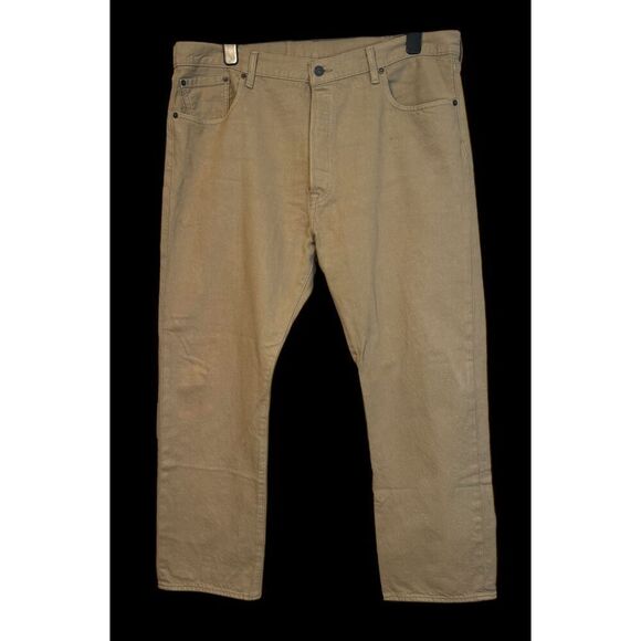 Levi’s 501 Men’s Khaki Jeans 5-Pocket Sz. 40/30 - Picture 2 of 8